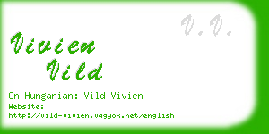 vivien vild business card